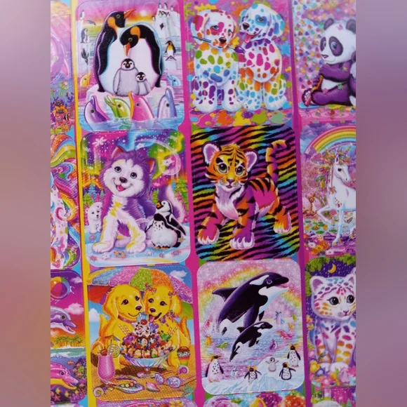 LISA FRANK STICKER BOOK! Over 600 stickers of all sizes! All the classics & more - Picture 3 of 6